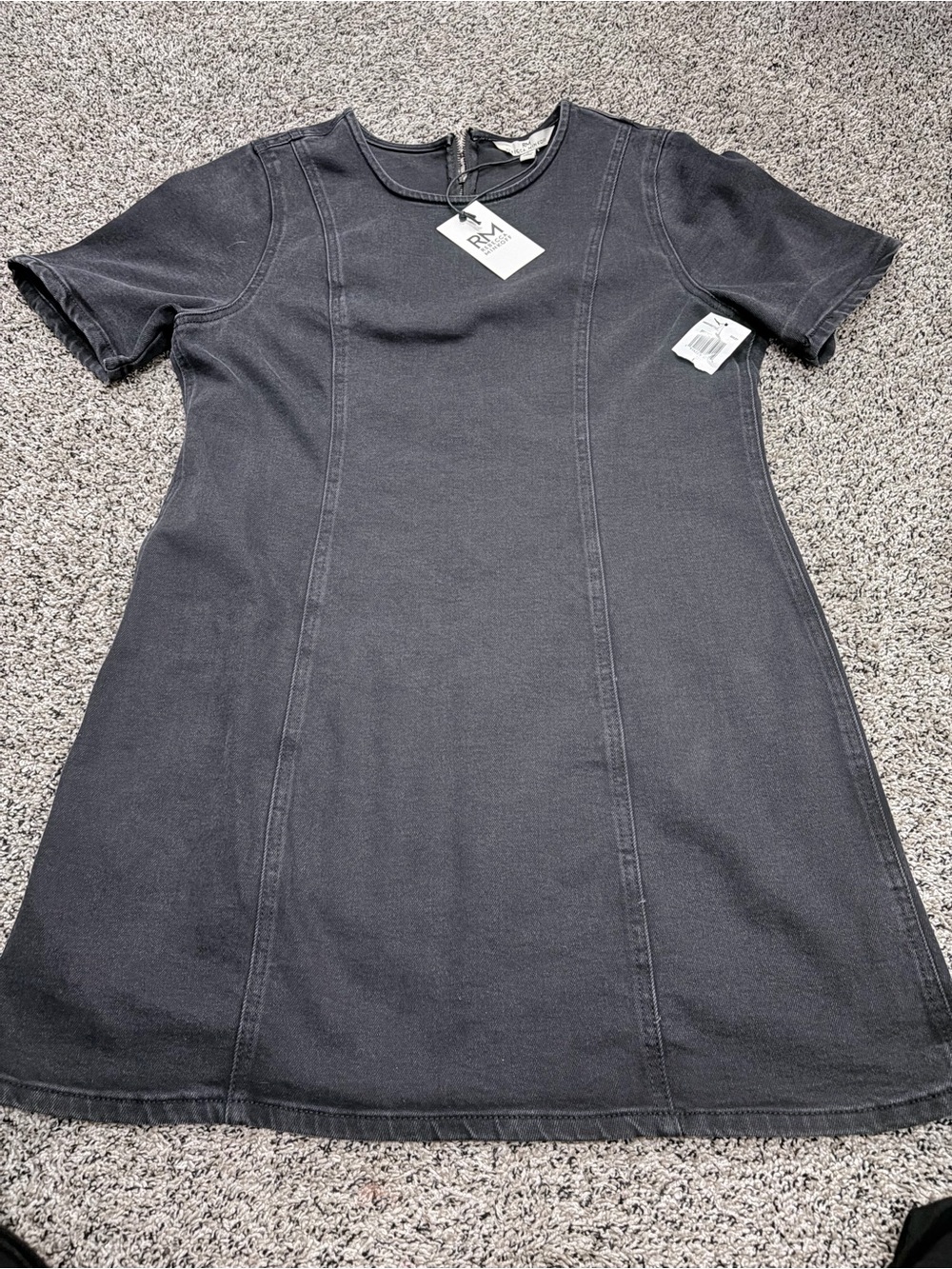Rebecca Minkoff Black Short-Sleeve Mini Dress